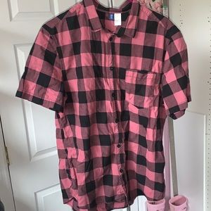 Mens divided button down